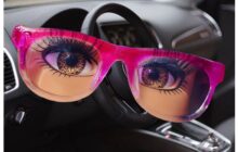 De roze bril van de automobilist